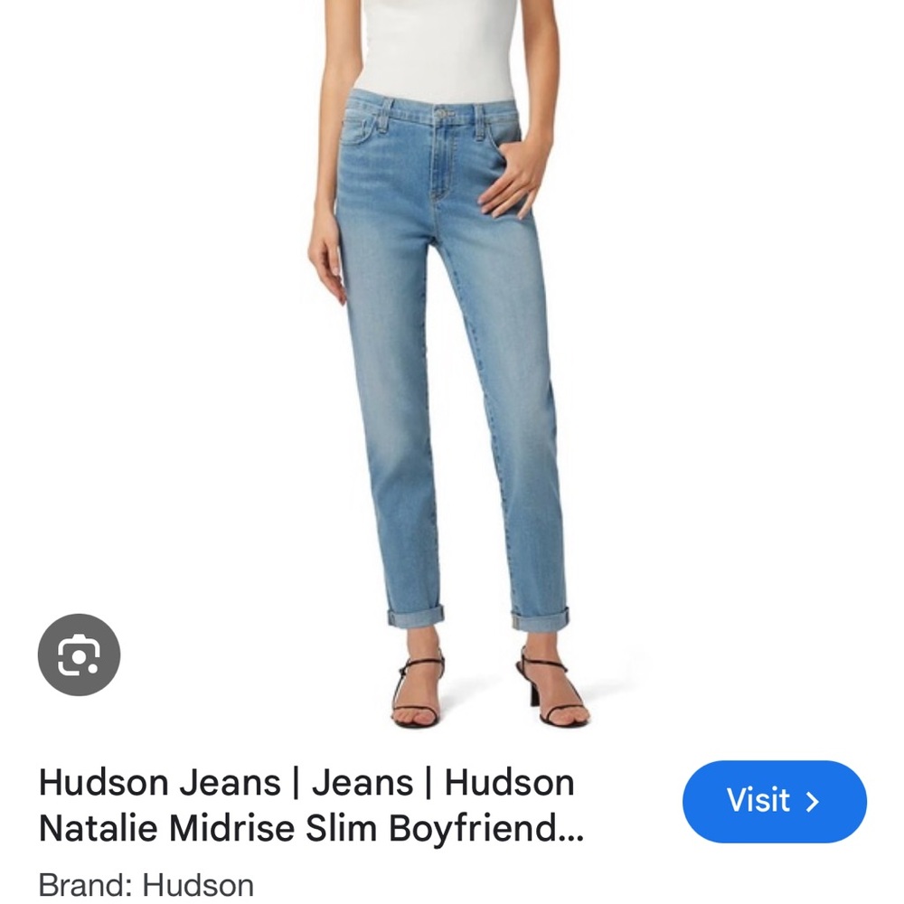 NWT Hudson Jeans Women's Slim Boyfriend Jeans - color Norah